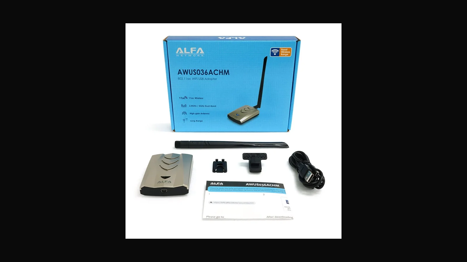 ALFA AWUS036ACHM: MediaTek MT7610U long-range AC adapter